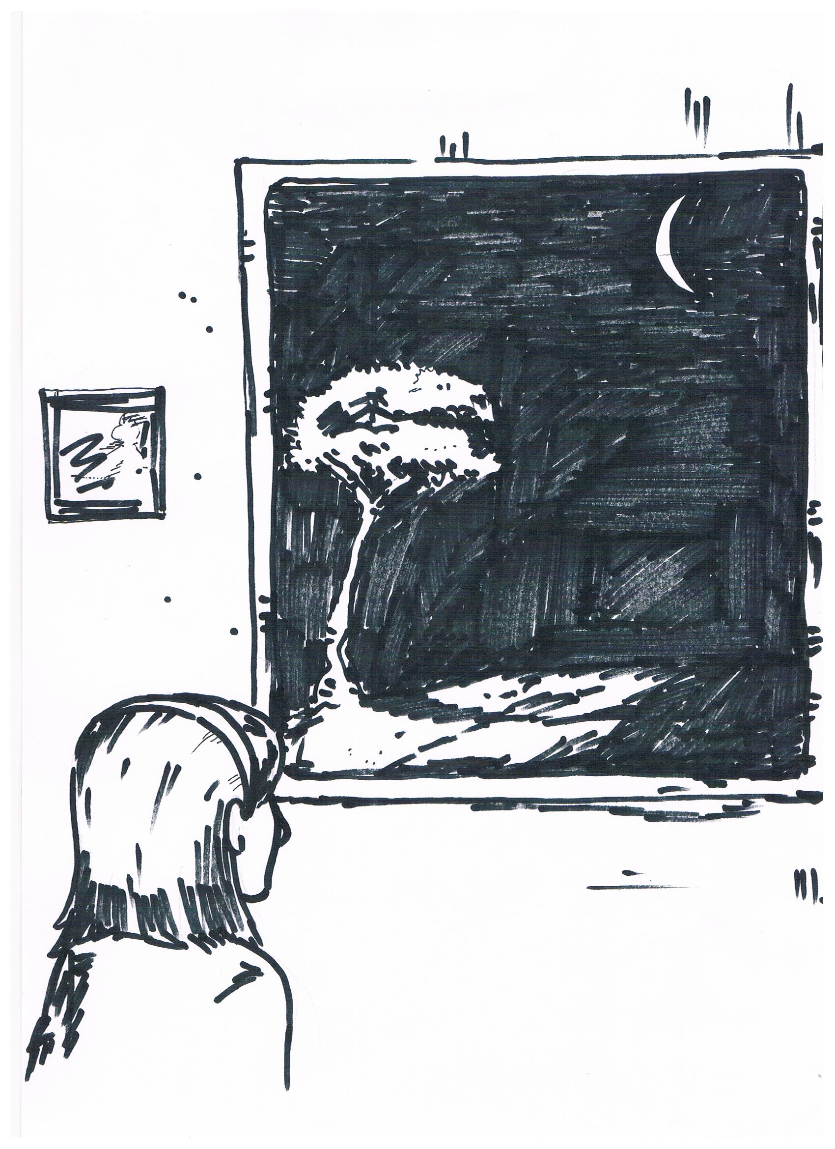 Window staring, Night 